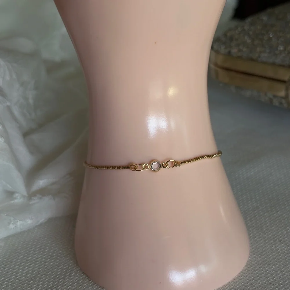⚜️Minimalist Gold Chain Bracelet with Crystal